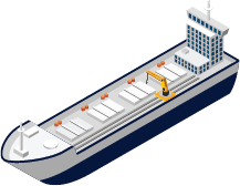 Capacity of a tanker for bulk shipping.